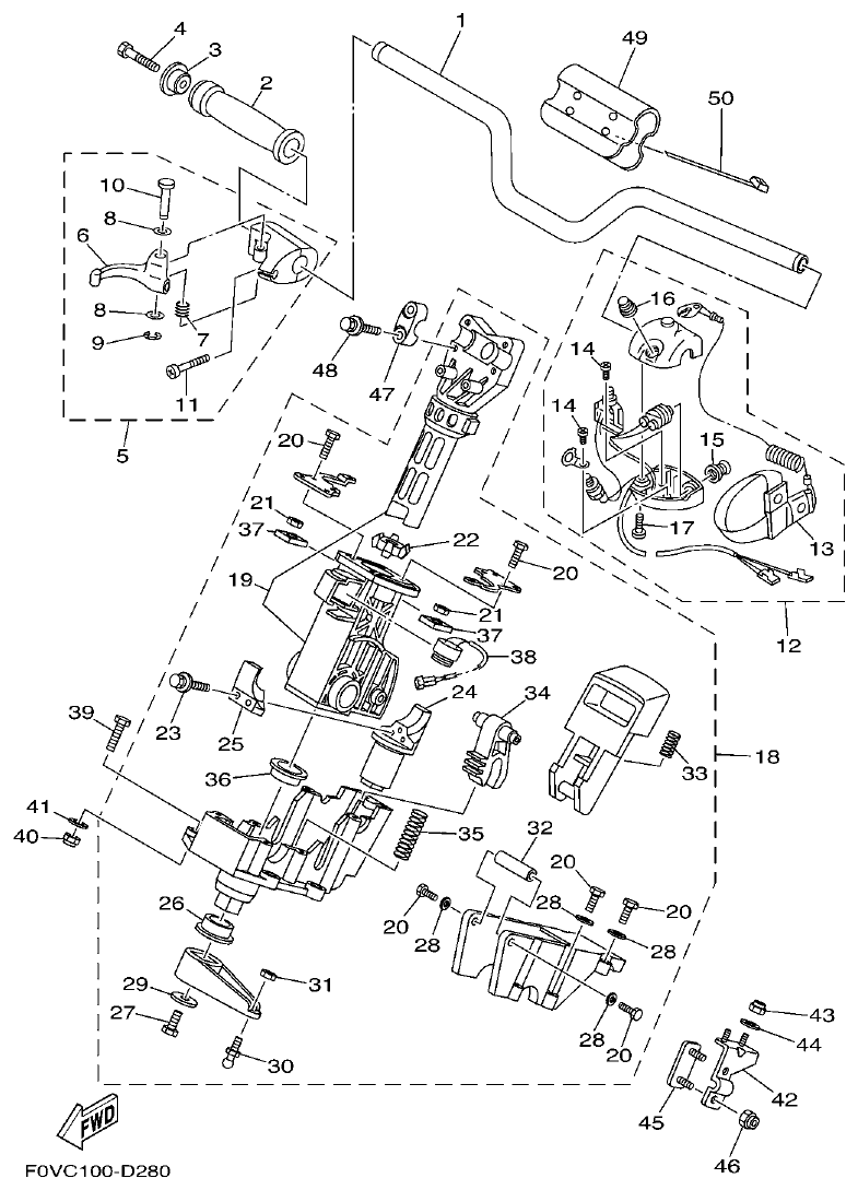 Yamaha A1 STEERING 1 parts diagram